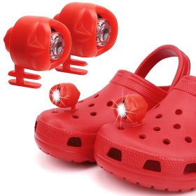 Red Crocs Headlights, Hands-Free Shoe Lights for Night Walks (Color: Red)