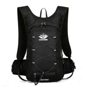 2L Water Bladder Hydration Pack Backpack (Color: black)