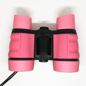 Children's Binoculars Shockproof Toy Binoculars (Color: pink)