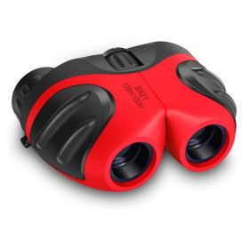 8X21 Children Binoculars Compact Shock Proof (Color: Red)