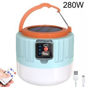 LED Solar Camping Light – USB Rechargeable Lantern w/ Hook (Wattage: Best 280w B, Ships From: China)