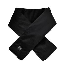 Electric Heated Winter Scarves Adjust Temperature Heating (Color: black)