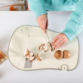 6 IN 1 Multi-functional Folding Cutting Board (Color: White)