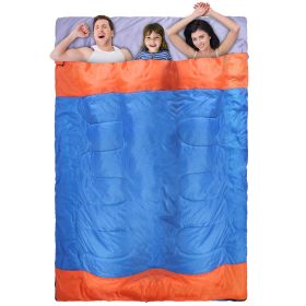 Water Resistant 3 Person Camping Sleeping Bag for Adult Kids (Color: 3-Person)