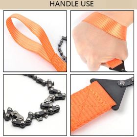 24-Inch Survival Hand Chain Saw – Portable Manual Cutting Tool (Teeth Per Inch: 33 Teeth)