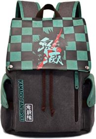 Afoxsos Japanese Anime Backpacks - Canvas Shoulder Bag (Type: Demon Green)