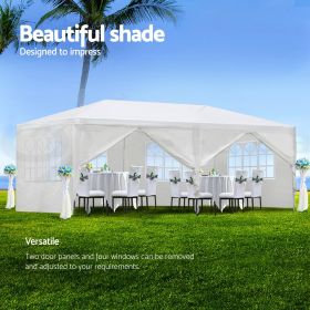 10'x10'20'30' Heavy Duty Party Canopy Tent w/ Removable Walls (size: 10'x20' with 6 Walls)