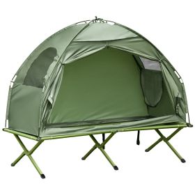 Outsunny Camping Tent Cot, Single Person Folding Cot Combo (Color: as Pic)