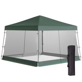Outsunny Slant Leg Pop Up Canopy Tent with Netting, Carry Bag (Color: as Pic)