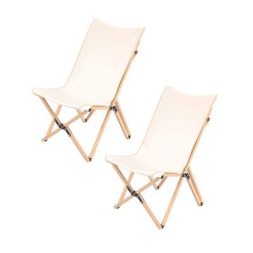 Outdoor Butterfly Chair Camping Chairs 2 Pack (Type: Camping Chairs, Color: Beige)