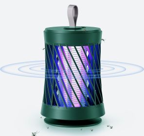 Rechargeable Mosquito Killer Lamp Bug Zapper with Night Light (Color: Green)