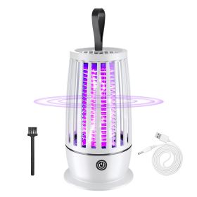 Rechargeable Mosquito Killer Bug Zapper Lamp with Night Light (Color: White)