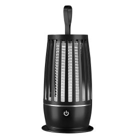 Rechargeable Mosquito Killer Bug Zapper Lamp with Night Light (Color: black)