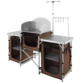 VEVOR Camping Kitchen Table – Folding Outdoor Cook Station (Default: Default)