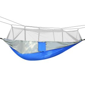 2-Person Camping Hammock with Mosquito Net (Color: Grey)