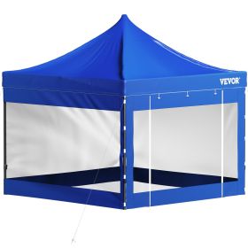 VEVOR Pop Up Canopy Tent, 10 x 10 FT,  Removable Sidewalls (Color: Blue, size: 10 x 10 ft)