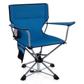 360° Swivel Hunting Chair – Portable, Foldable & Field-Ready (Color: Blue)