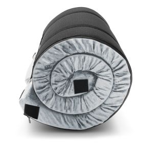 Foldable Lightweight Memory Camping Mattress w/ Carrying Bag (Color: Gray, size: 72" x 25" x 2.5")