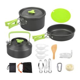 Outdoor Camping Cookware Set (Type: 16 Pcs, Color: Grey)