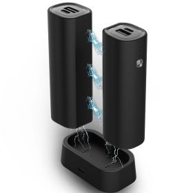 Rechargeable 2 Pack Hand Warmers (Color: black)