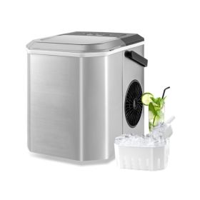 Portable Countertop Ice Maker with Self-Cleaning for RV (Type: Ice Maker, Color: Silver)