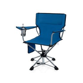 360° Swivel Portable Foldable Hunting Chair w/ Storage Pockets (Type: Camping Chairs, Color: Blue)