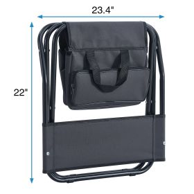 Set of 3, Folding Outdoor Table and Chairs Set for Camping (Color: as Pic)
