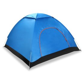 4 Seasons 4 Persons Camping Waterproof Pop Up Tent (Color: Blue)