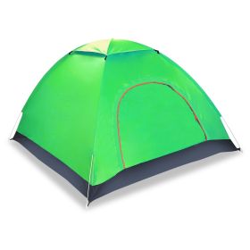4 Seasons 4 Persons Camping Waterproof Pop Up Tent (Color: Green)