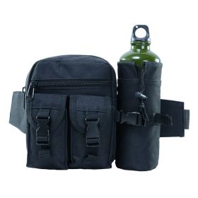 Camouflage Multifunctional, Waist Pack with Lua Water Bottle (Color: black)