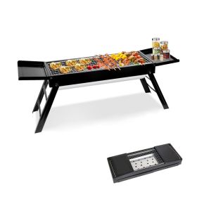 Portable Charcoal Grill for Backyard Camping, Picnics or Beach (Type: Grill, Color: black)