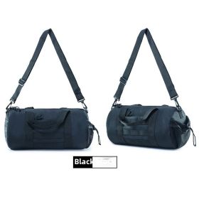 Men's large-capacity wet and dry separation sports gym bag (Color: black)