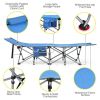 Folding Camping Cot with Side Pocket Detachable Headrest