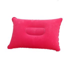 Inflatable Air Pillow Outdoor Travel, Camping Sleeping Pillow (Color: G911E-pink, size: 43X27cm)