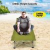 Folding Camping Cot with Side Pocket Detachable Headrest