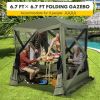 Pop Up Gazebo 6.7' x 6.7' with Netting and Carry Bag