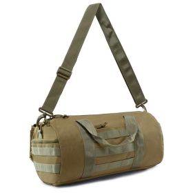Men's large-capacity wet and dry separation sports gym bag (Color: brown)